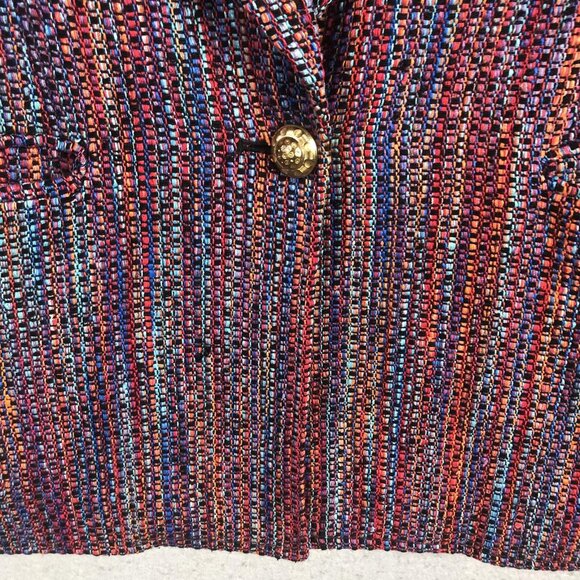 Taboh Blazer Womens Small Silk Textured Woven Single Button Jacket Made in USA - Picture 8 of 15